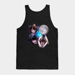 Three Labs Howl at the Moon Tank Top